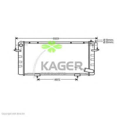 Радиатор, охлаждение двигателя KAGER 31-3009