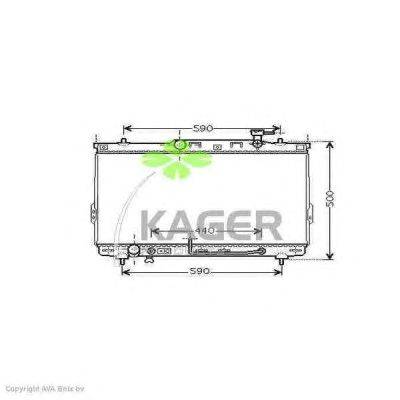 Радиатор, охлаждение двигателя KAGER 313122