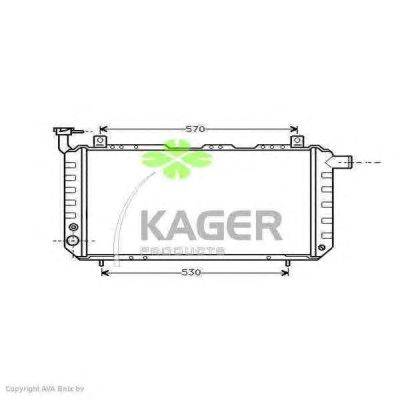 Радиатор, охлаждение двигателя KAGER 313255