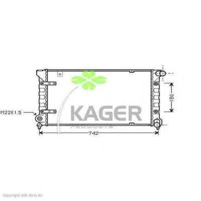 Радиатор, охлаждение двигателя KAGER 31-3374