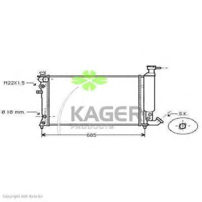 Радиатор, охлаждение двигателя KAGER 31-3640