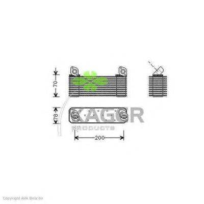 масляный радиатор, двигательное масло KAGER 31-3757