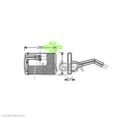 Теплообменник, отопление салона KAGER 32-0151