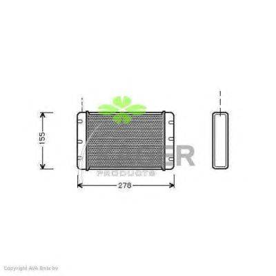 Теплообменник, отопление салона KAGER 320335