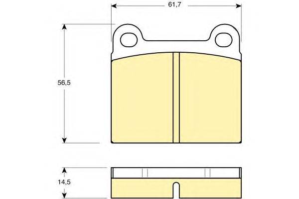 Комплект тормозных колодок, дисковый тормоз GIRLING 6106562