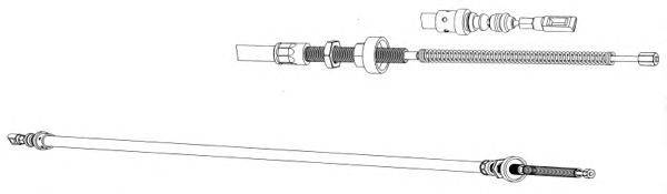 Трос, стояночная тормозная система KAWE CT02119