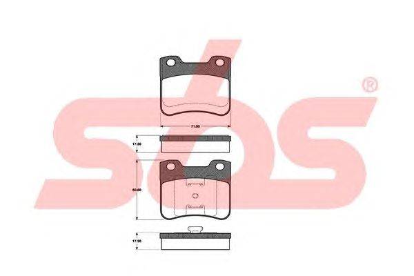 Комплект тормозных колодок, дисковый тормоз sbs 1501221935