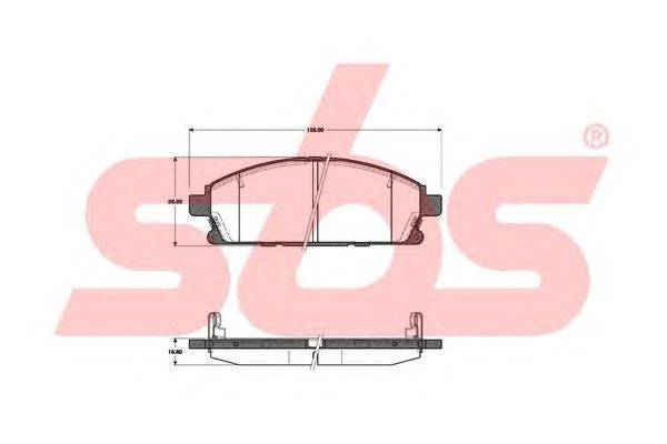 Комплект тормозных колодок, дисковый тормоз sbs 1501222256