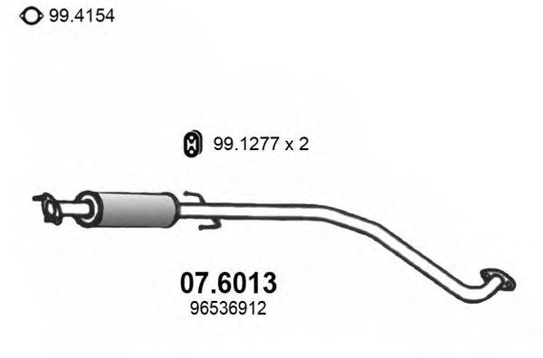 Средний глушитель выхлопных газов ASSO 07.6013