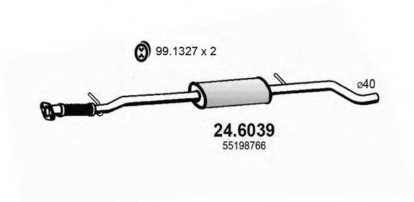 Средний глушитель выхлопных газов ASSO 24.6039