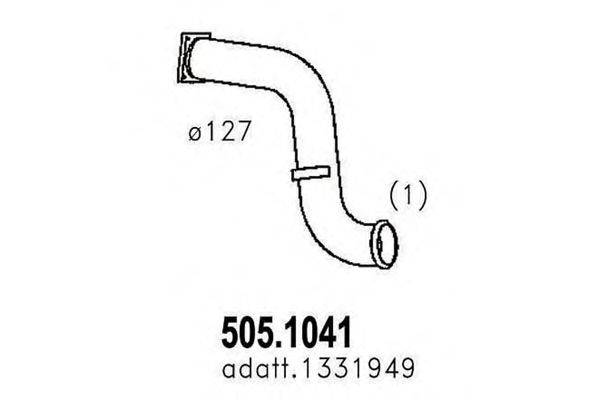 Труба выхлопного газа ASSO 505.1041