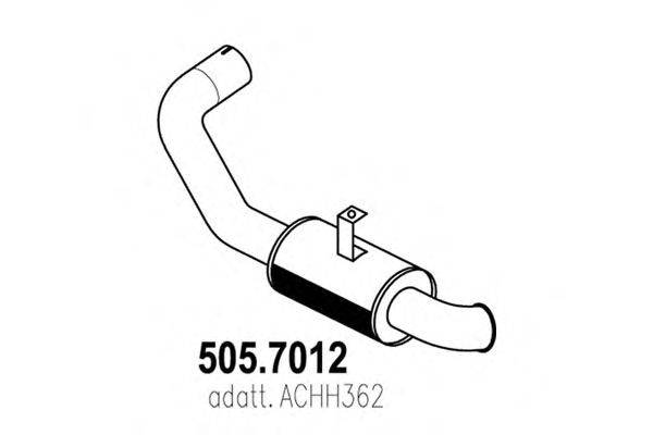 Средний / конечный глушитель ОГ ASSO 5057012