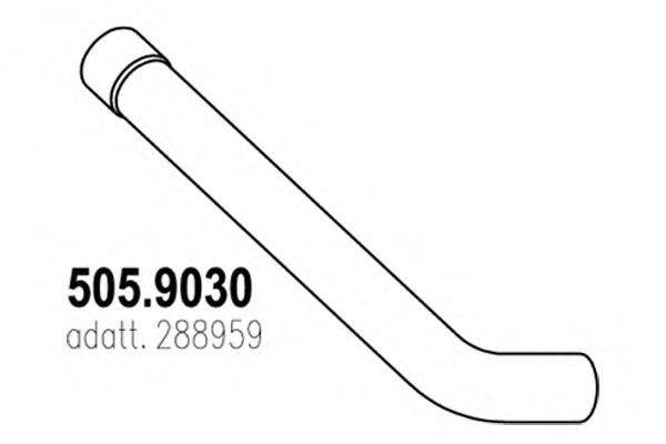 Труба выхлопного газа ASSO 505.9030