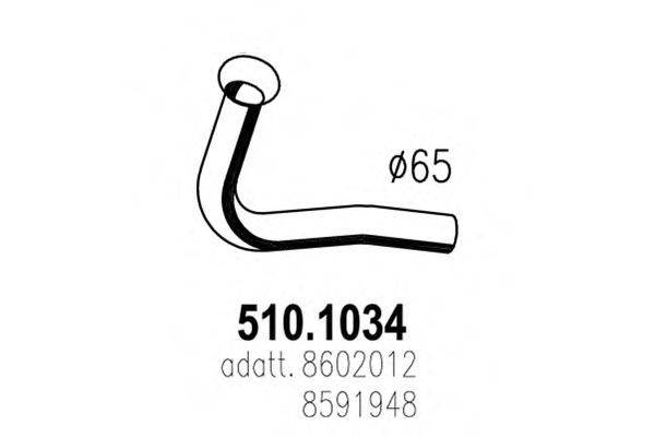 Труба выхлопного газа ASSO 510.1034