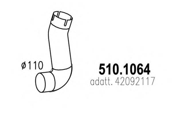 Труба выхлопного газа ASSO 510.1064