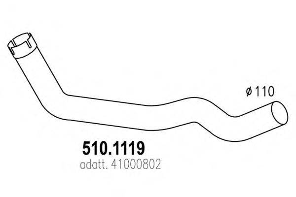 Труба выхлопного газа ASSO 510.1119