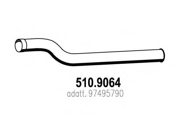 Труба выхлопного газа ASSO 510.9064