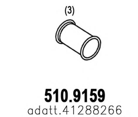Труба выхлопного газа ASSO 510.9159