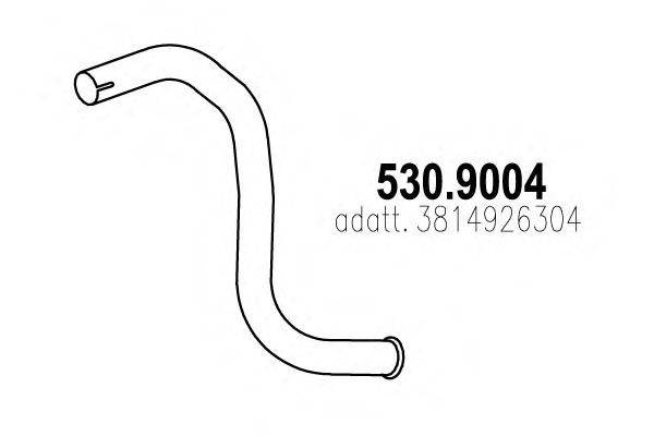 Труба выхлопного газа ASSO 530.9004