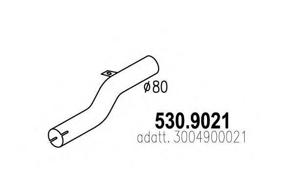 Труба выхлопного газа ASSO 530.9021