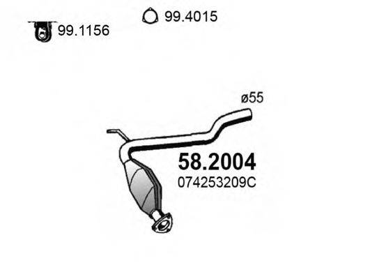 Предглушитель выхлопных газов ASSO 58.2004