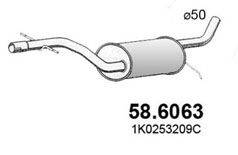 Средний глушитель выхлопных газов ASSO 58.6063