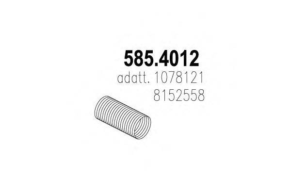 Гофрированная труба, выхлопная система ASSO 585.4012