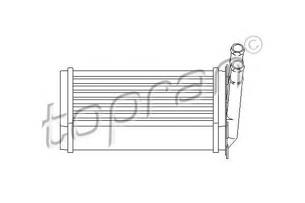 Теплообменник, отопление салона TOPRAN 107407
