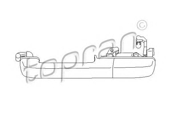 Ручка двери TOPRAN 108 484