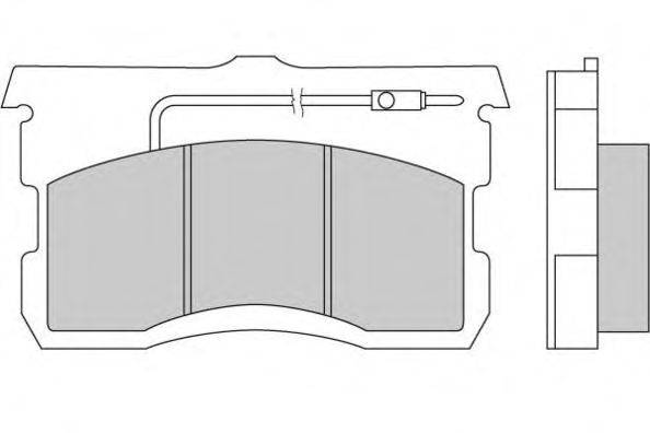 Комплект тормозных колодок, дисковый тормоз E.T.F. 12-0017