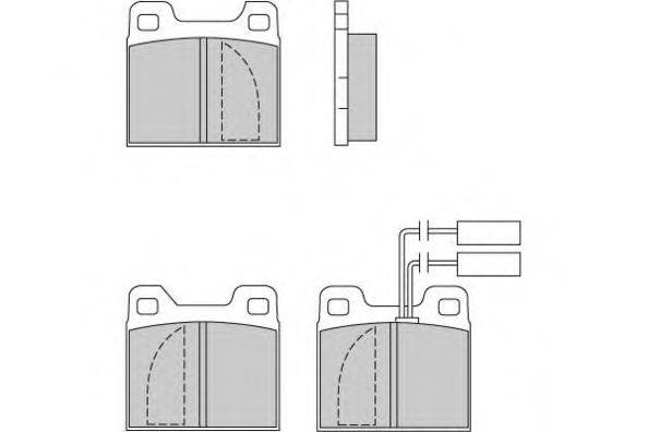 Комплект тормозных колодок, дисковый тормоз E.T.F. 21221