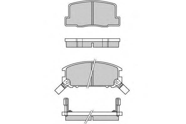 Комплект тормозных колодок, дисковый тормоз E.T.F. 21760