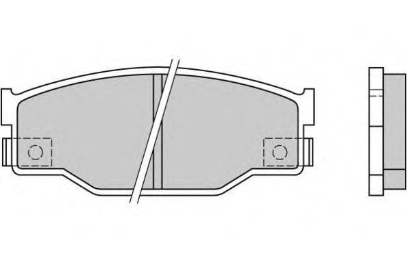 Комплект тормозных колодок, дисковый тормоз E.T.F. 21114