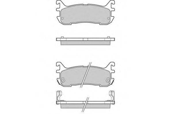 Комплект тормозных колодок, дисковый тормоз E.T.F. 120759