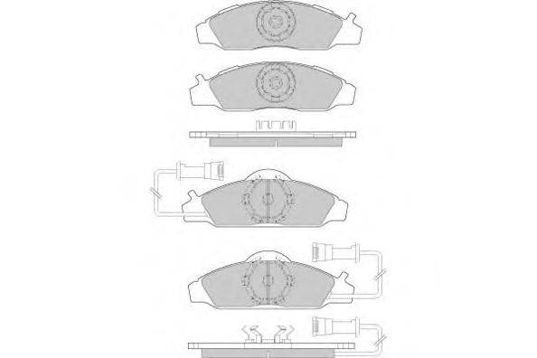 Комплект тормозных колодок, дисковый тормоз E.T.F. 120955