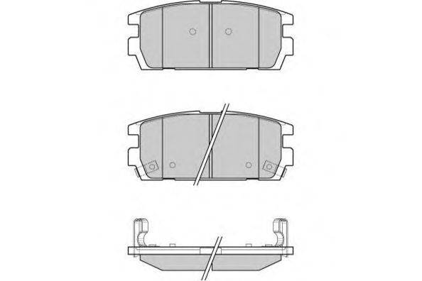 Комплект тормозных колодок, дисковый тормоз E.T.F. 12-1143