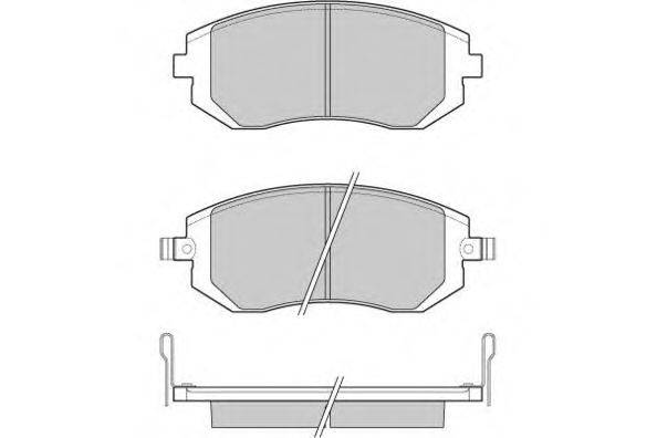 Комплект тормозных колодок, дисковый тормоз E.T.F. 23866