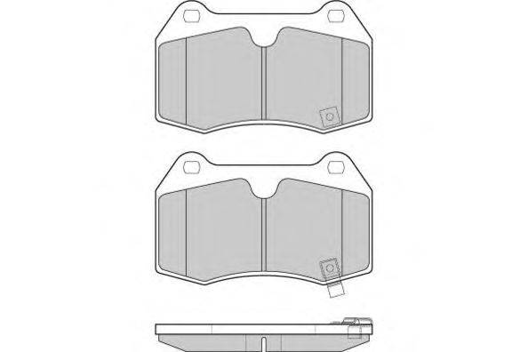 Комплект тормозных колодок, дисковый тормоз E.T.F. 23142