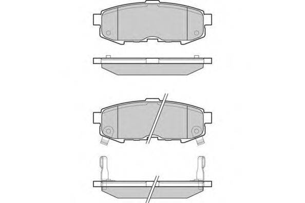 Комплект тормозных колодок, дисковый тормоз E.T.F. 121233