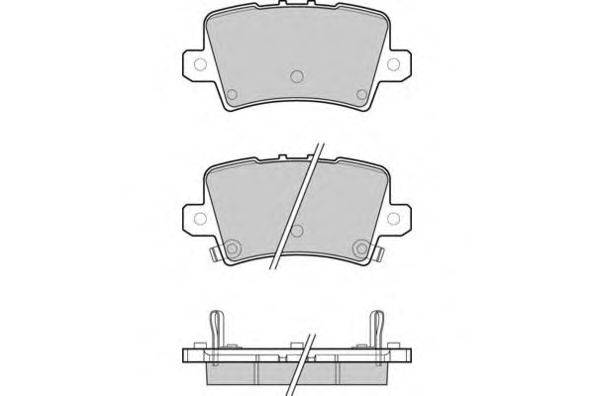 Комплект тормозных колодок, дисковый тормоз E.T.F. 121246