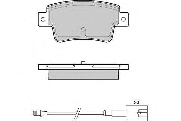 Комплект тормозных колодок, дисковый тормоз E.T.F. 121427