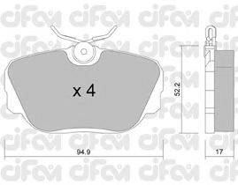 Комплект тормозных колодок, дисковый тормоз CIFAM 822-042-0