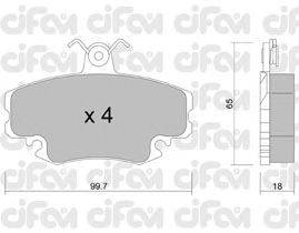 Комплект тормозных колодок, дисковый тормоз CIFAM 822-120-0