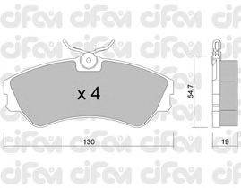 Комплект тормозных колодок, дисковый тормоз CIFAM 822-162-0