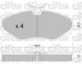 Комплект тормозных колодок, дисковый тормоз CIFAM 822-338-2