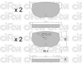 Комплект тормозных колодок, дисковый тормоз CIFAM 822-492-0