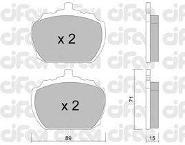 Комплект тормозных колодок, дисковый тормоз CIFAM 822-678-0