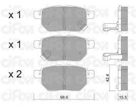 Комплект тормозных колодок, дисковый тормоз CIFAM 822-746-1