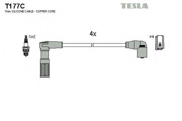 Комплект проводов зажигания TESLA T177C
