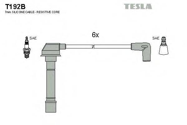 Комплект проводов зажигания TESLA T192B